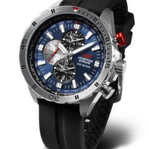 Vostok Europe Almaz Multifunctional Line YM26-320A652S - Černý silikonový řemínek