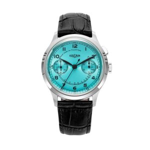 Vulcain Monopusher Heritage - Turquoise - Black Alligator