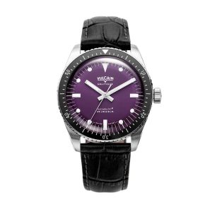 Vulcain Skindiver Nautique Purple - Black Alligator