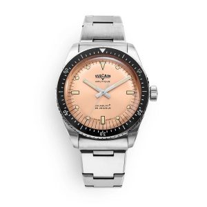 Vulcain Skindiver Salmon Beige - Steel Bracelet