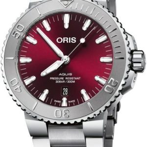 Hodinky Oris Aquis Date Relief Cherry Dial Automatic 01 733 7730 4158-07 8 24 05PEB