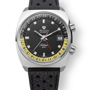 Nivada Grenchen Antarctic GMT - Black - Black Racing Strap