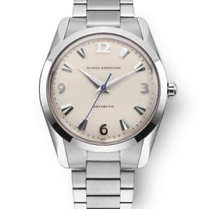 Nivada Grenchen Antarctic 35 mm - Eggshell White Luminova - Bracelet Flat Link