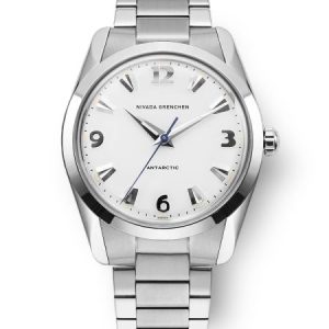 Nivada Grenchen Antarctic 35 mm - White Luminova - Bracelet Flat Link