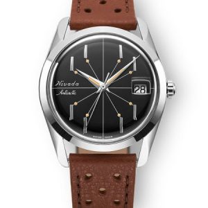 Nivada Grenchen Antarctic Spider Black 35 mm - Brown Racing Strap