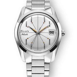 Nivada Grenchen Antarctic Spider Silver 35 mm - Bracelet Flat Link