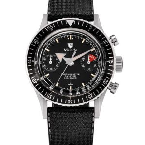 Nivada Grenchen Chronomaster Broad Arrow N Inter. Bezel - Manual - Rubber tropic