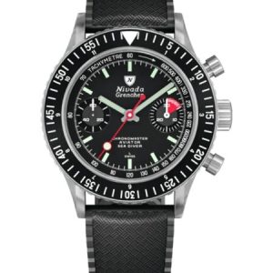 Nivada Grenchen Chronomaster Lollipop Inter. Bezel - Manual - Rubber tropic