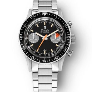 Nivada Grenchen Chronomaster Orange Boy SL Inter. Bezel - Manual - Bracelet Flat Link