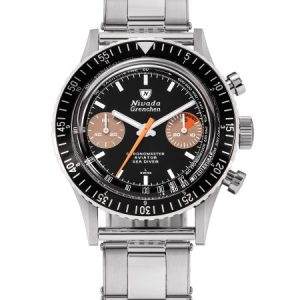 Nivada Grenchen Chronomaster White Orange Boy Inter. Bezel - Manual - Oyster