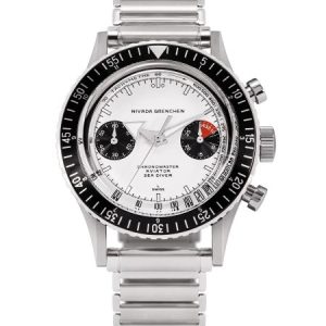 Nivada Grenchen Chronomaster White Panda Inter. Bezel - Manual - Forstner Bonklip