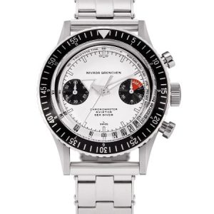 Nivada Grenchen Chronomaster White Panda Inter. Bezel - Manual - Forstner Rivet