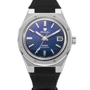 Nivada Grenchen F77 Blue Date 69001A77 - Canvas Velcro Strap