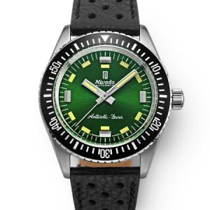 Nivada Grenchen Antarctic Diver Green - Black Racing Strap