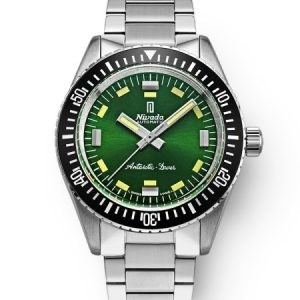 Nivada Grenchen Antarctic Diver Green - Bracelet Flat Link