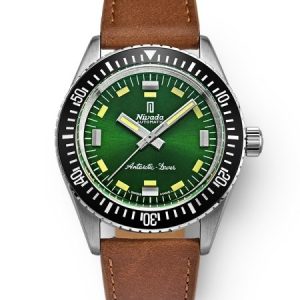 Nivada Grenchen Antarctic Diver Green - Brown Leather