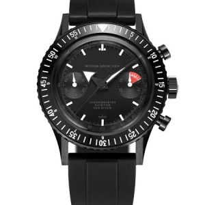 Nivada Grenchen Chronomaster Full Black - Black Rubber