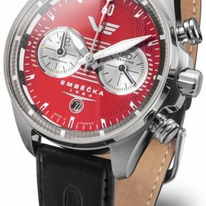 Vostok Europe Limitovaná edice Embéčka Chrono Line 6S21-325A492 - Černý kožený řemínek