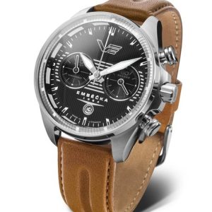 Vostok Europe Limitovaná edice Embéčka Chrono Line 6S21-325A497 - Hnědý kožený řemínek